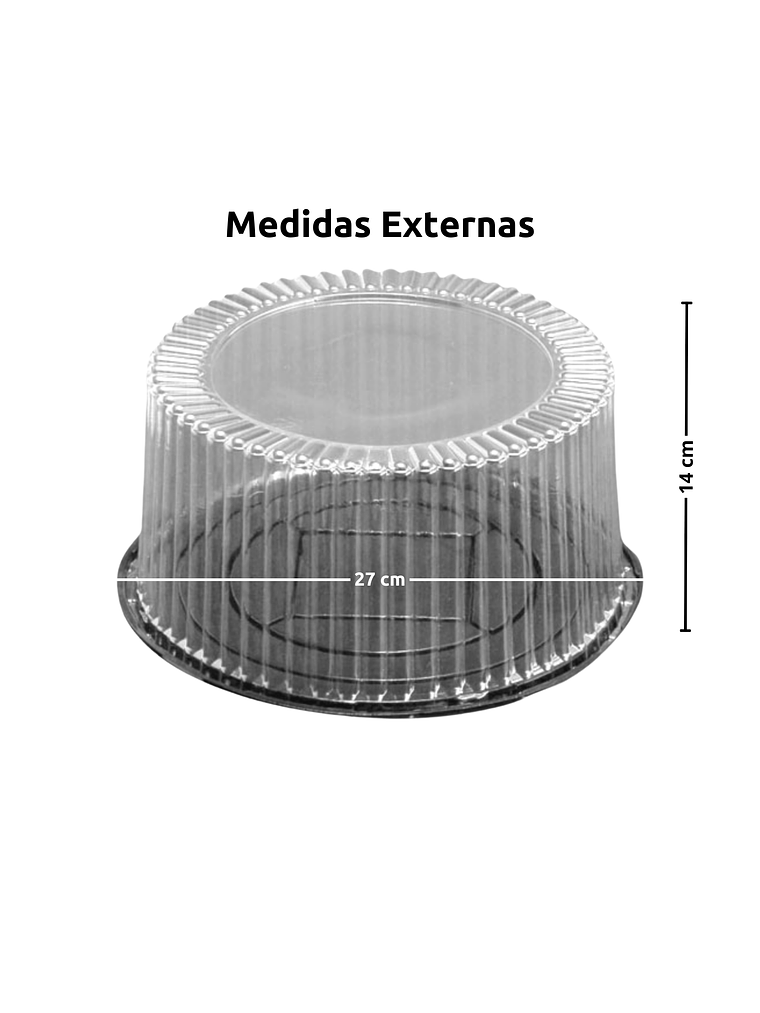 Cúpula Para Torta Transparente 23x12 cm 98-5 2