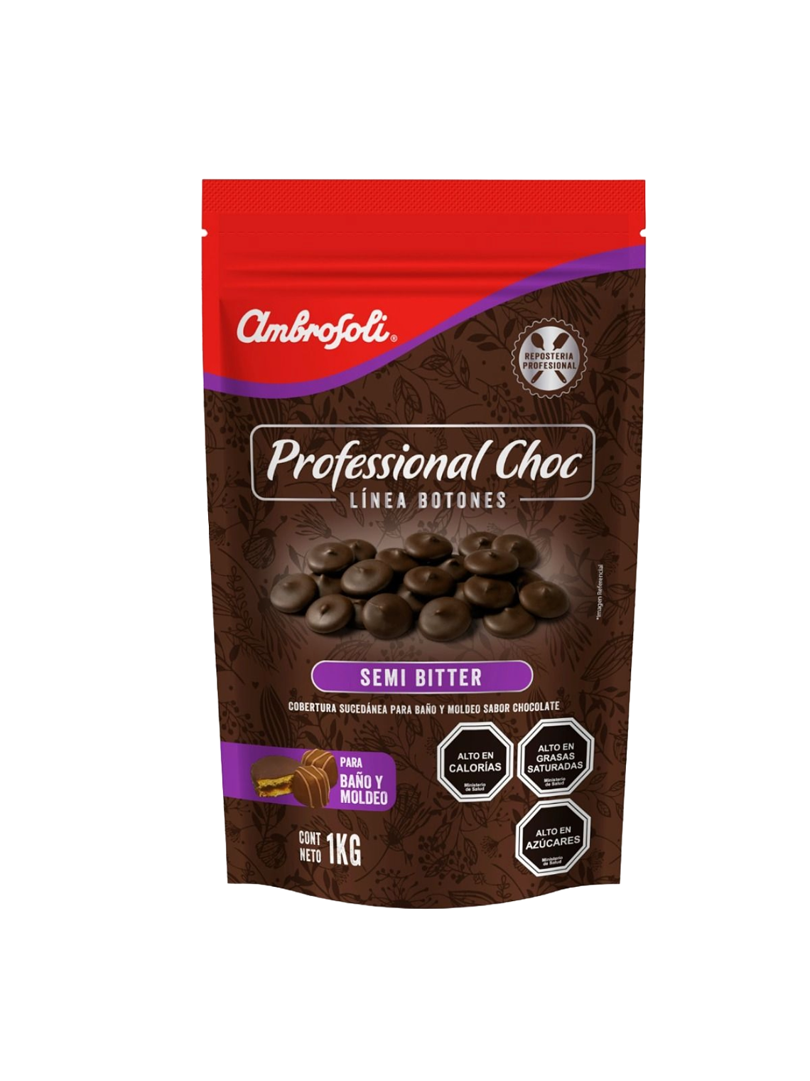 Cobertura De Chocolate Ambrosoli Semi Bitter 1 Kg 1