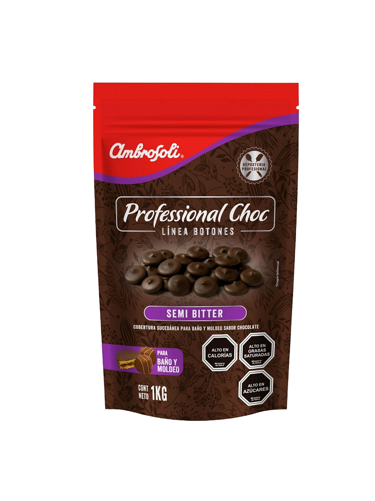 Cobertura De Chocolate Ambrosoli Semi Bitter 1 Kg 1