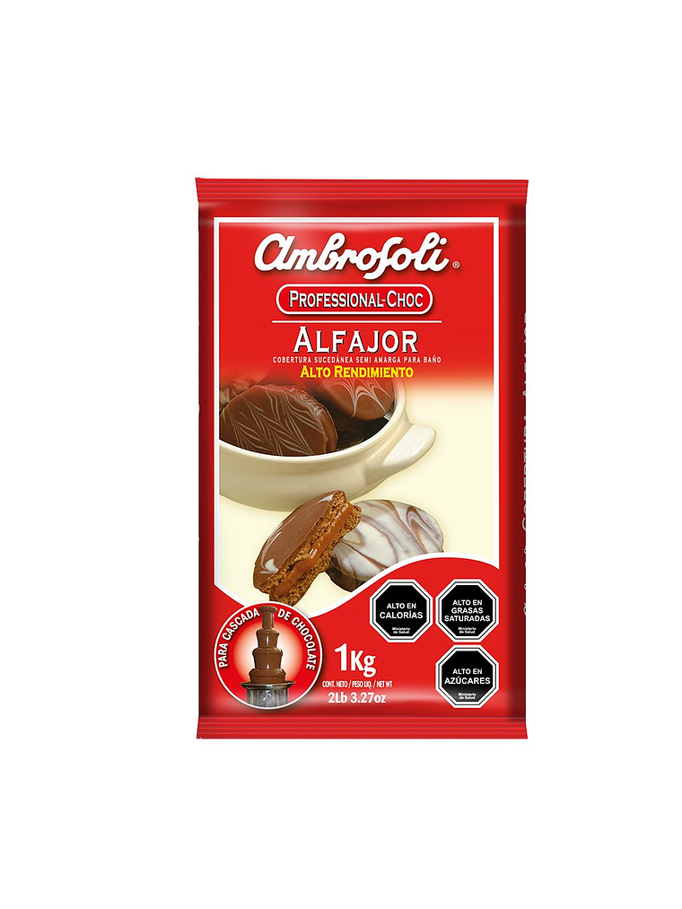 Cobertura Alfajor Ambrosoli En Barra Alto Rendimiento 1 Kg 1
