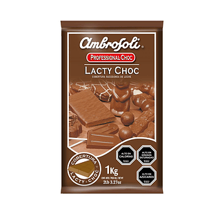 Cobertura De Chocolate Ambrosoli Leche Lacty Choc Barra 1 Kg