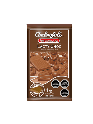 Cobertura De Chocolate Ambrosoli Leche Lacty Choc Barra 1 Kg