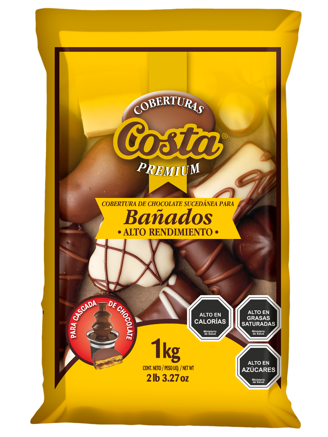Cobertura De Chocolate Costa Bañados Alto Rendimiento 1 Kg 1