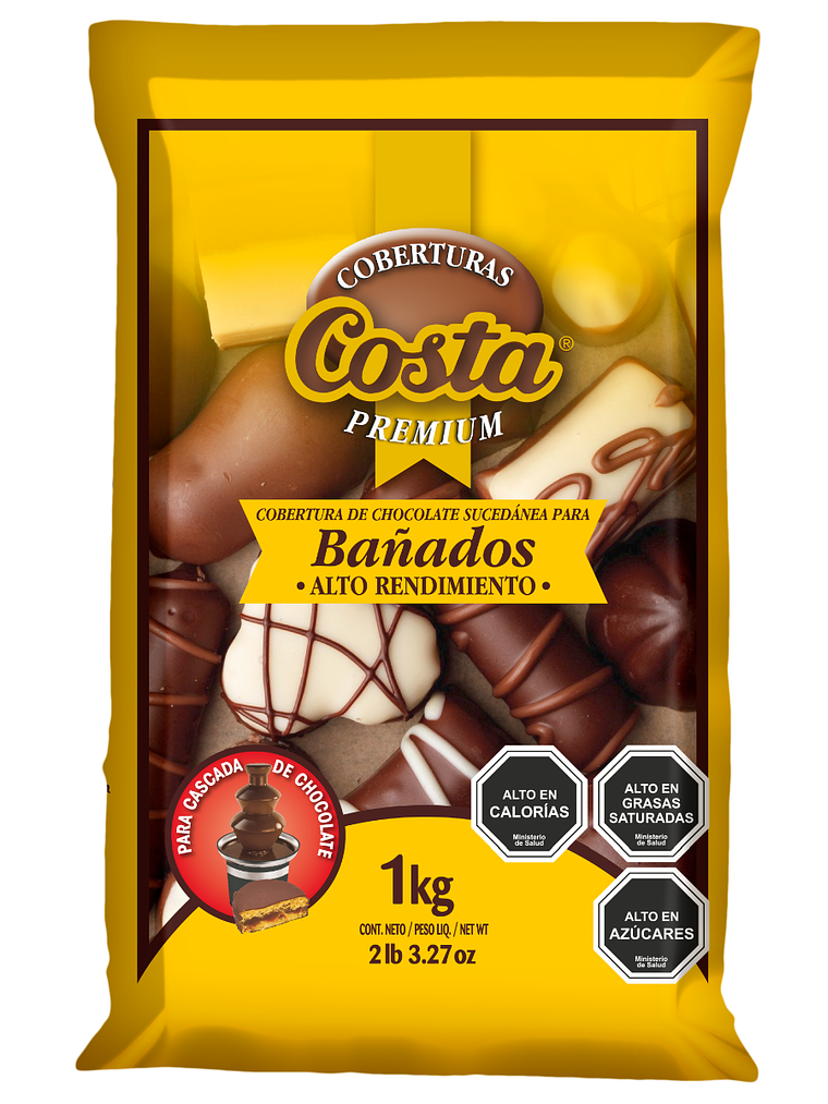 Cobertura De Chocolate Costa Bañados Alto Rendimiento 1 Kg 1