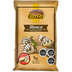 Cobertura De Chocolate Costa Barra Blanco 1 Kg