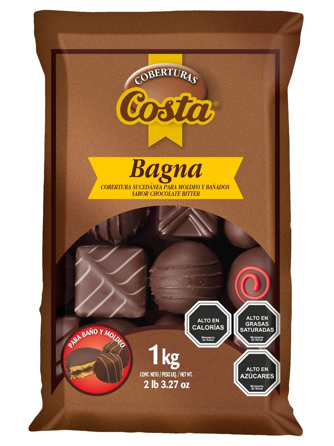 Cobertura De Chocolate Costa Bagna 1 Kg 1