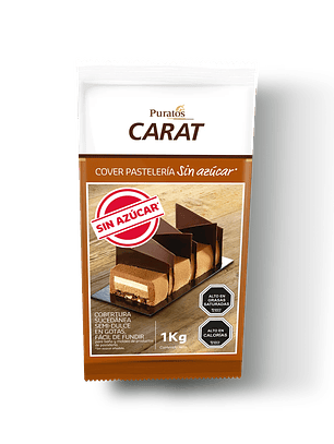Cobertura De Chocolate Puratos Cover Pastelería  Sin Azúcar 1kg