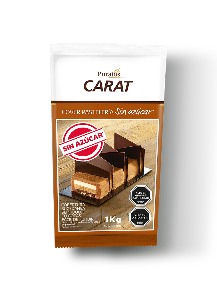 Cobertura De Chocolate Puratos Cover Pastelería  Sin Azúcar 1kg 1