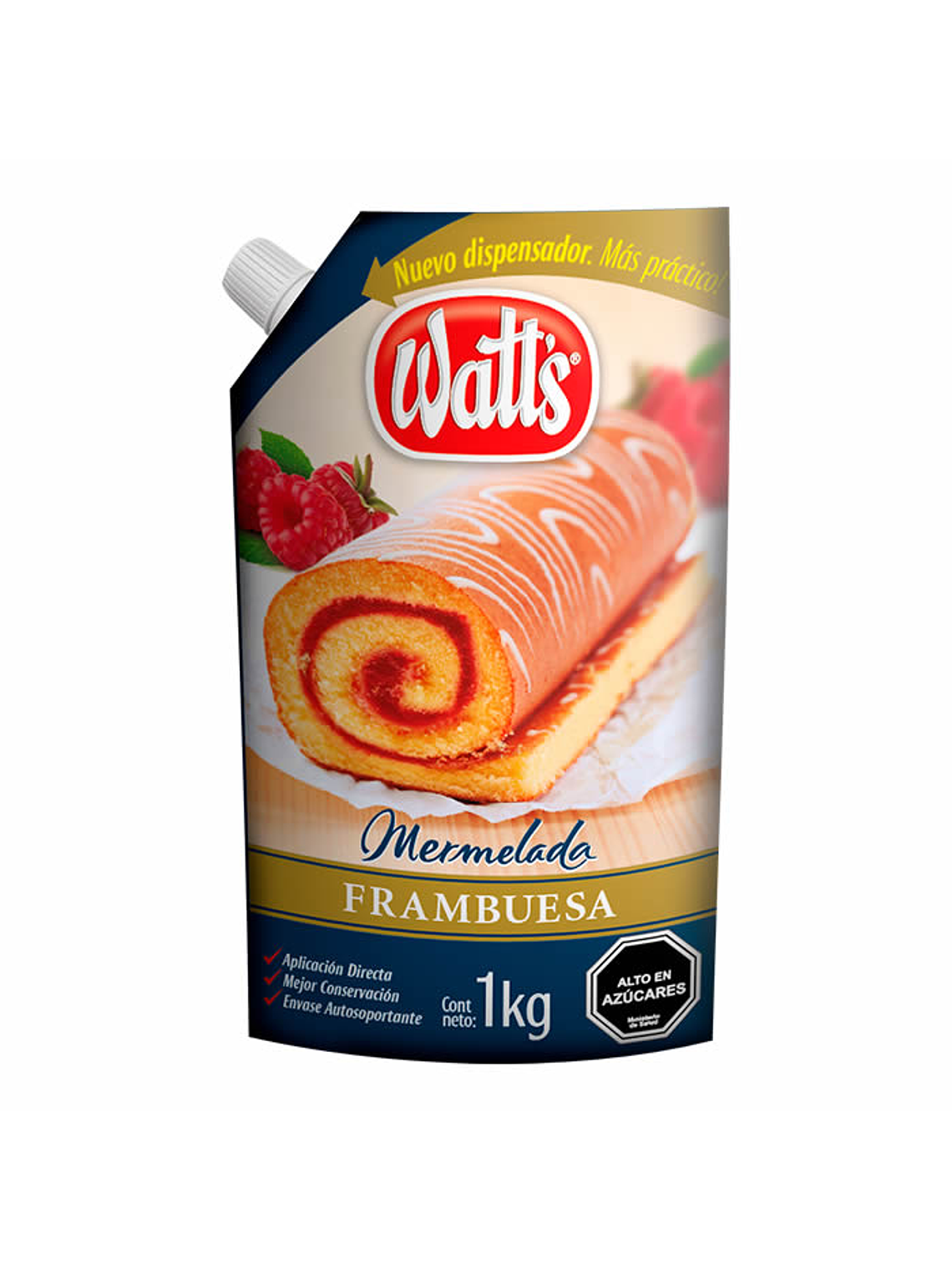 Mermelada Watts Industrial 1kg Sabor Frambuesa 1