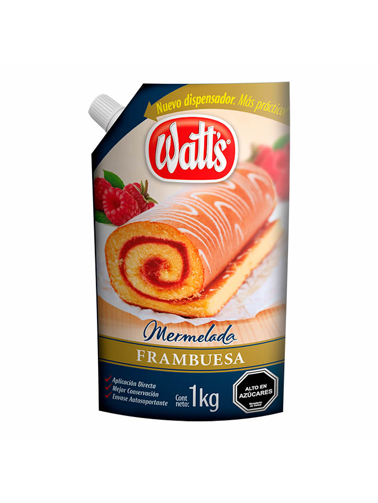 Mermelada Watts Industrial 1kg Sabor Frambuesa 1
