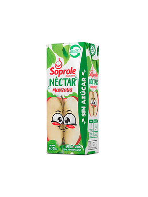 Caja Jugos Néctar Soprole Larga Vida de Manzana 200ml  30 Unidades 