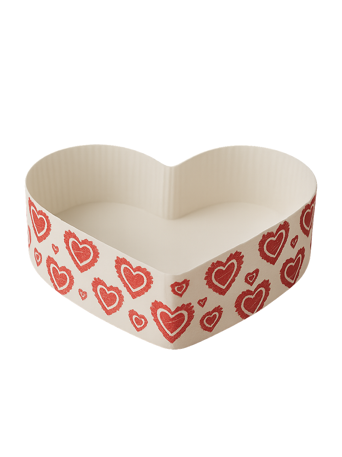 Molde Papel Forma De Corazón 13x13,3x3,5 Cm 10 Unidades 2