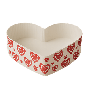 Molde Papel Forma De Corazón 13x13,3x3,5 Cm 10 Unidades