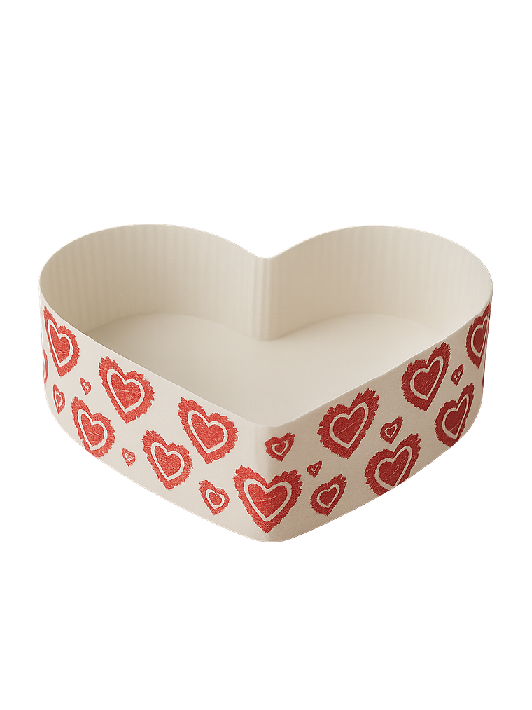 Molde Papel Forma De Corazón 13x13,3x3,5 Cm 10 Unidades 2