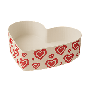 Molde Papel Forma De Corazón 13x13,3x3,5 Cm 10 Unidades