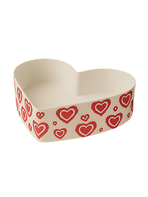 Molde Papel Forma De Corazón 13x13,3x3,5 Cm 10 Unidades