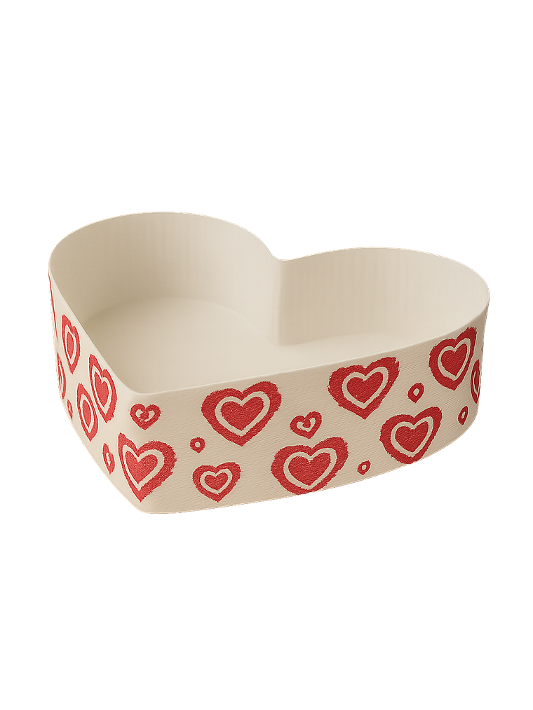 Molde Papel Forma De Corazón 13x13,3x3,5 Cm 10 Unidades 1