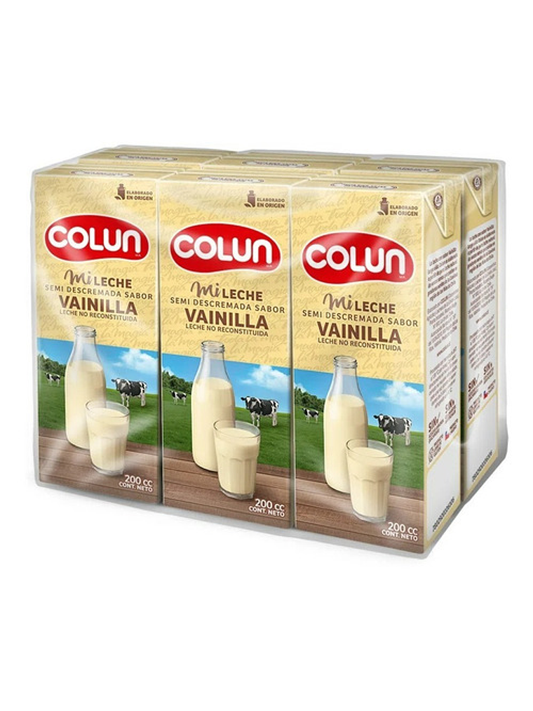 6 Leches Colun Semi Descremada Vainilla 200 Ml 1