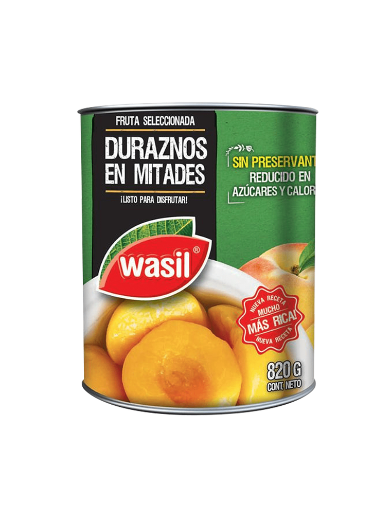Durazno en conserva Mitades Wasil 590 grs 1