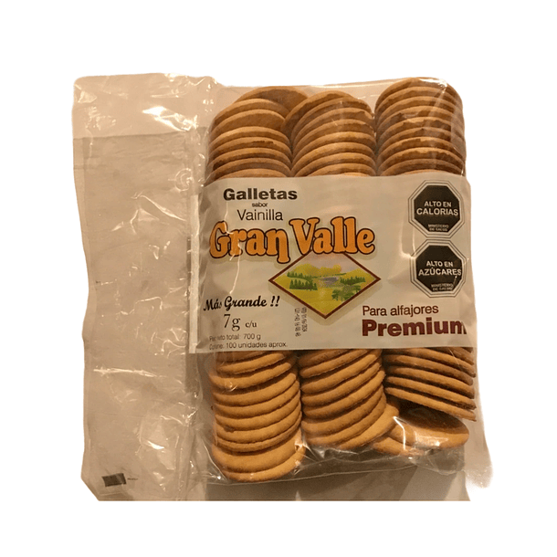 Galletas Para Alfajor Gran Valle Vainilla 700 Gr 