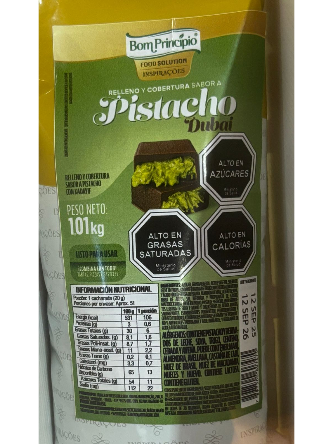 Relleno Sabor a Pistacho Dubai Bom Principio 1,01 kg (incluye kataifi) 1