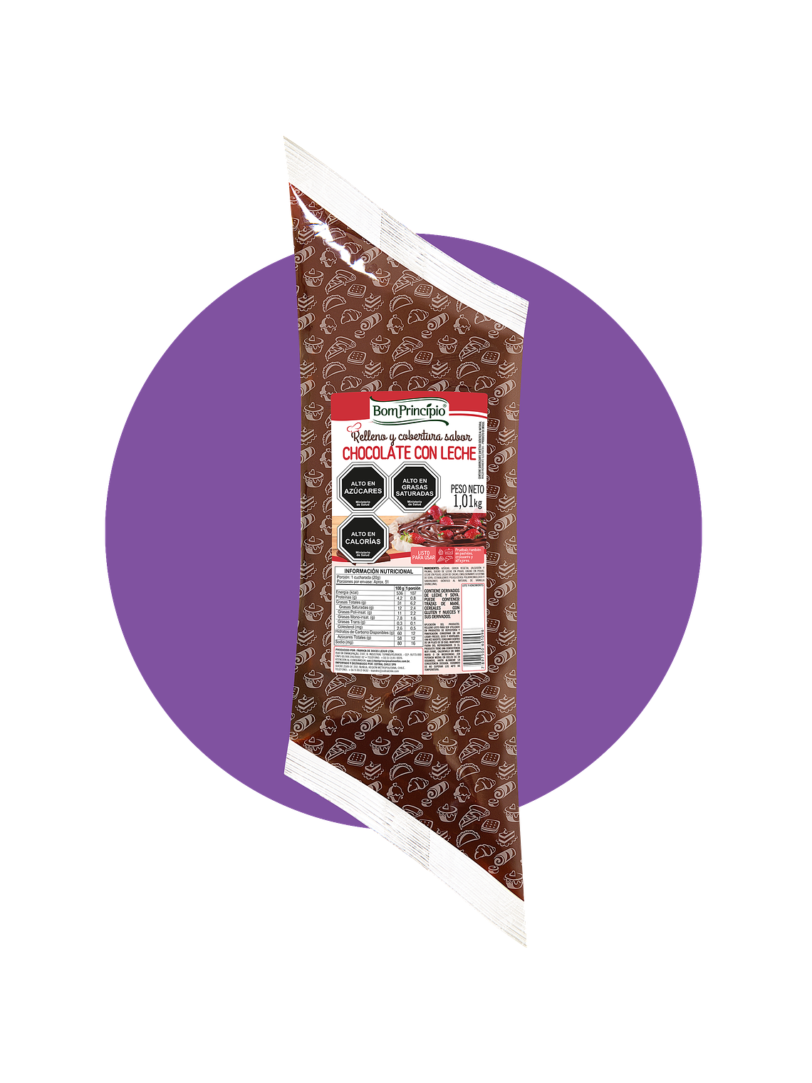 Relleno De Chocolate Con Leche Bom Principio 1,01 kg 1