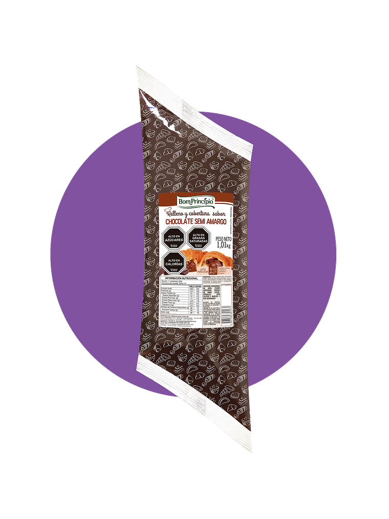 Relleno De Chocolate SemiAmargo Bom Principio 1,01 kg 1
