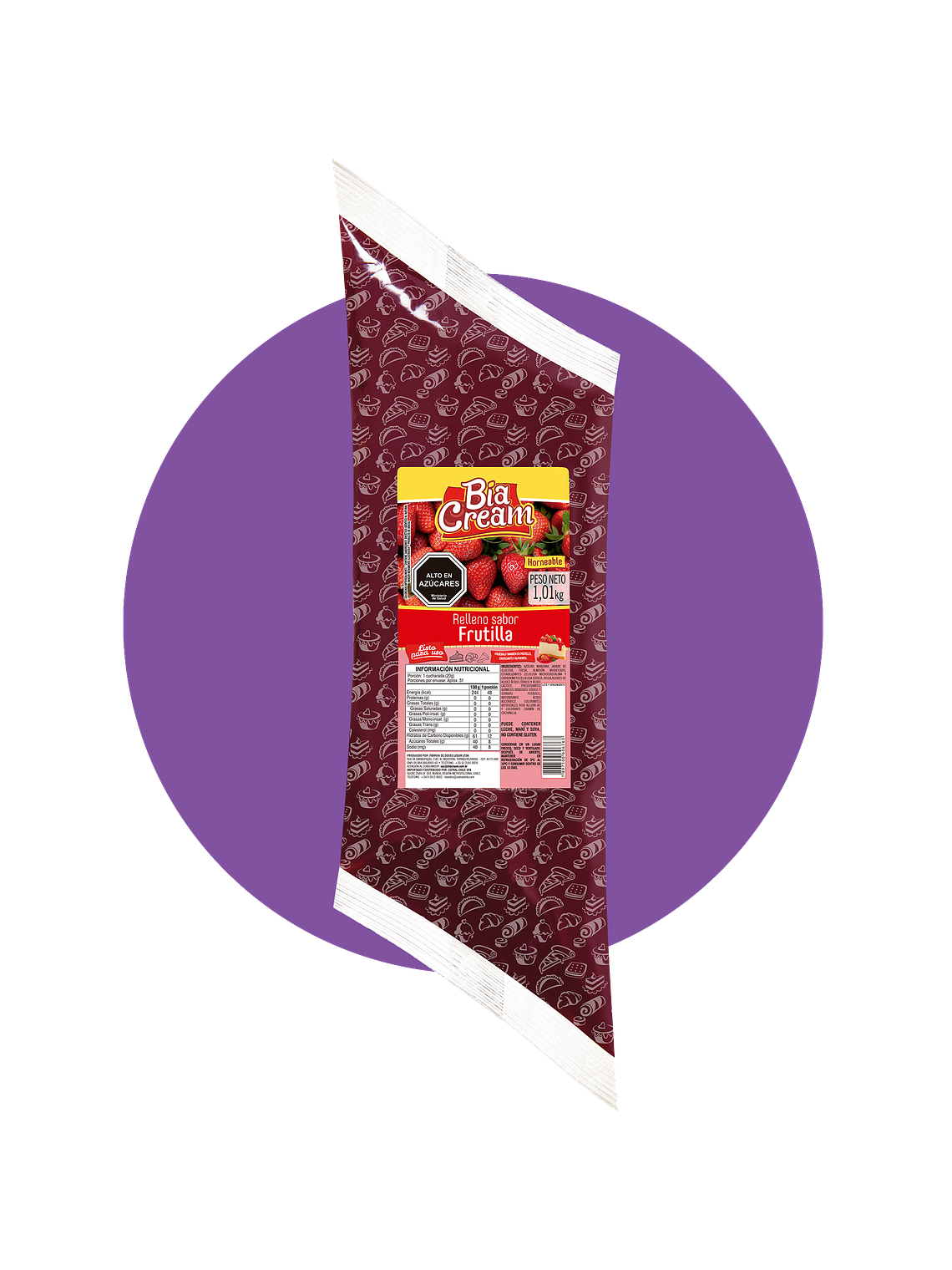 Relleno De Frutilla Bom Principio 1,01 kg 1