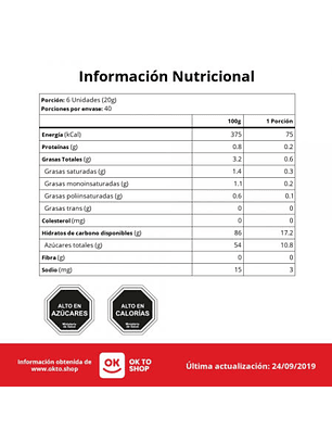 Caramelos Masticables Frutales Surtidos Arcor 800 gr