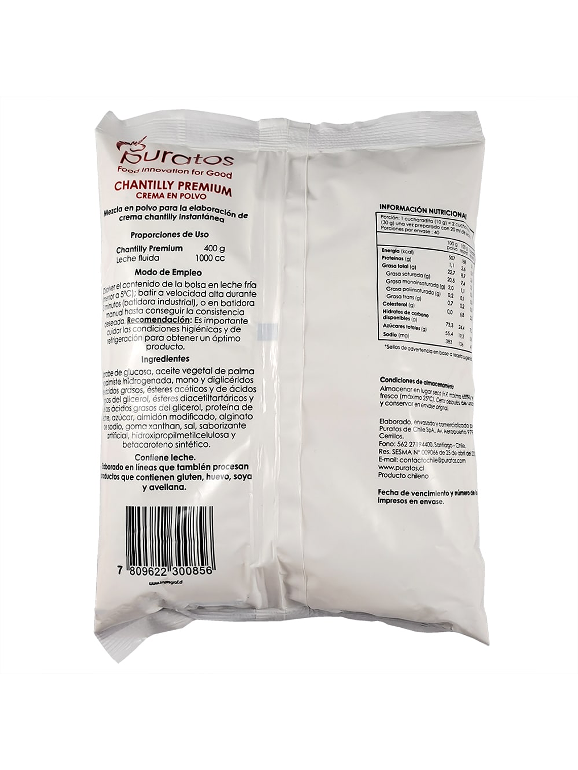 Crema Chantilly Premium Puratos En Polvo 2