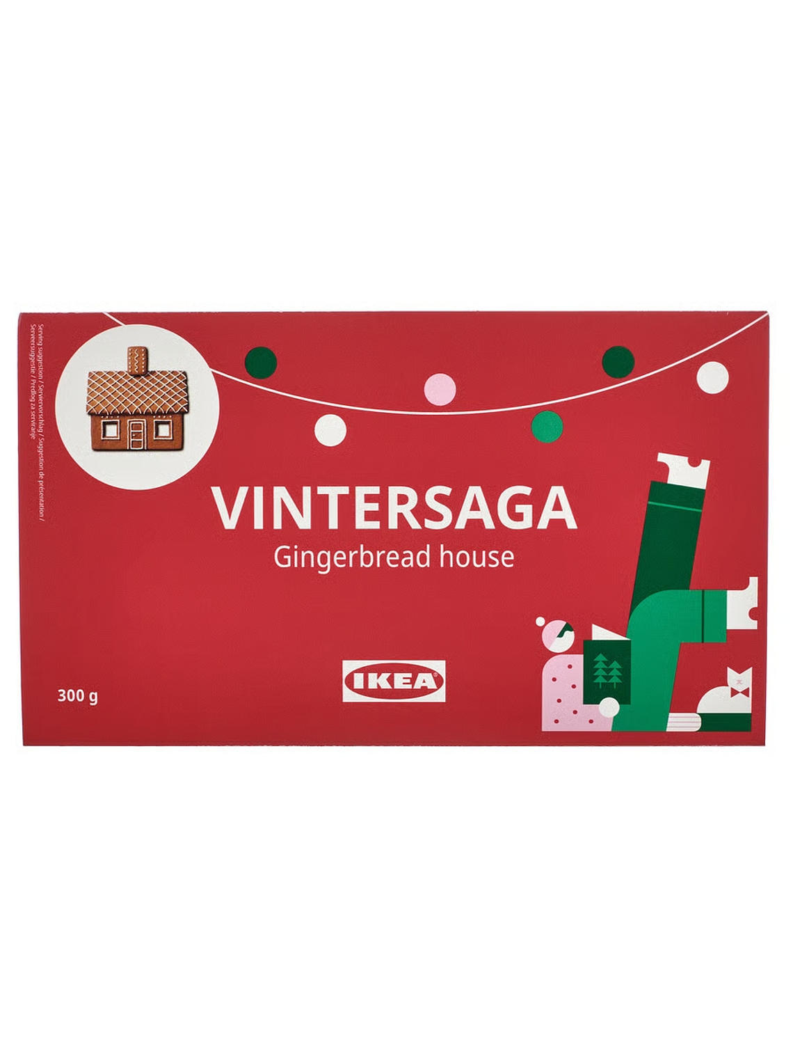Casa o Árbol De Jengibre Ikea Vintersaga Navidad 300 G Comestible 3