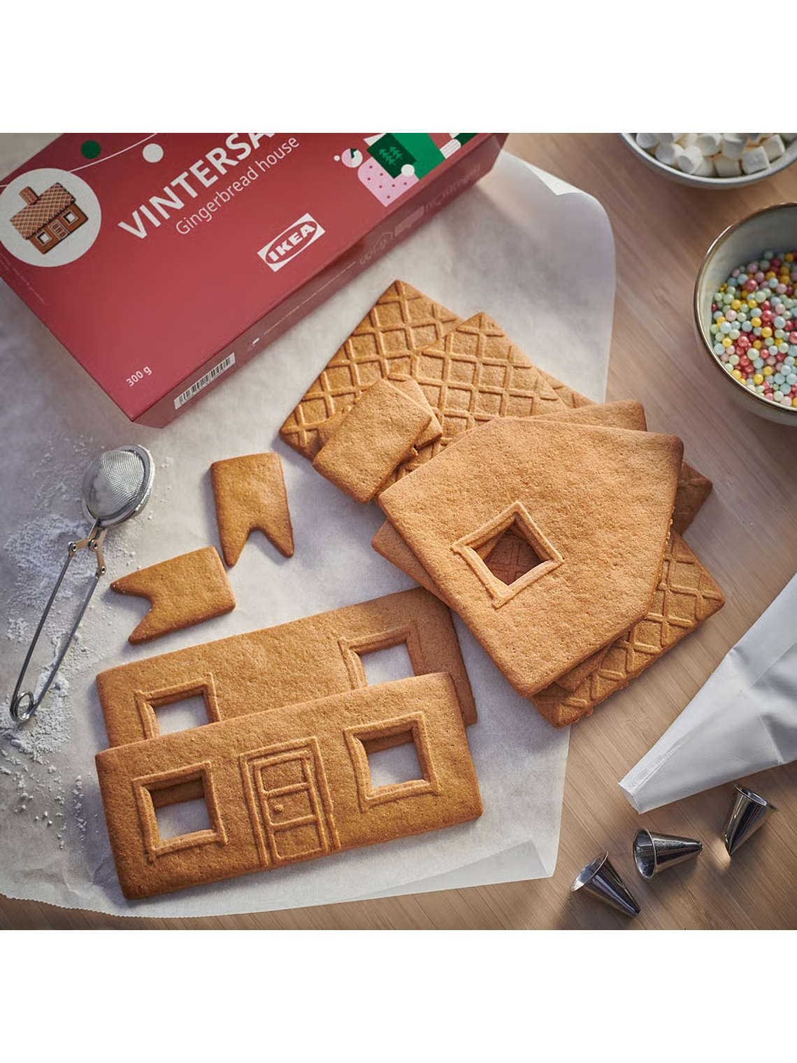 Casa o Árbol De Jengibre Ikea Vintersaga Navidad 300 G Comestible 5