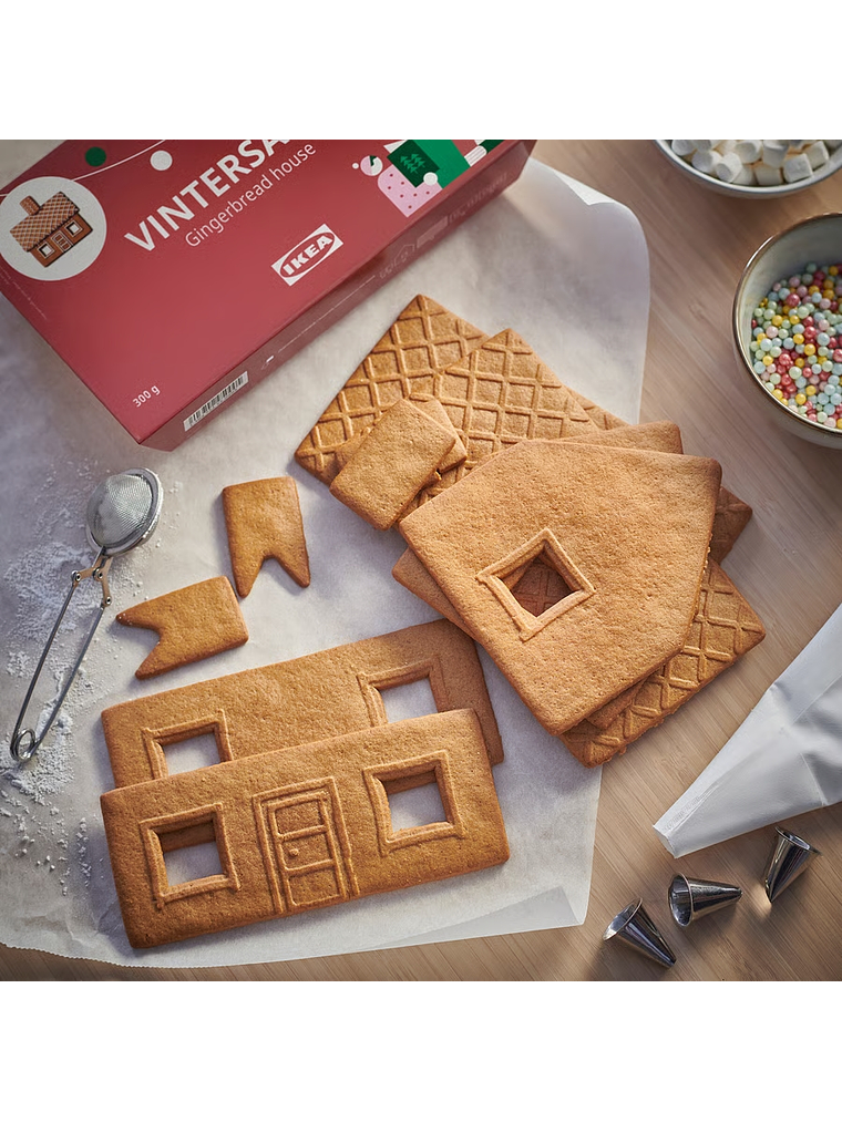 Casa o Árbol De Jengibre Ikea Vintersaga Navidad 300 G Comestible 5