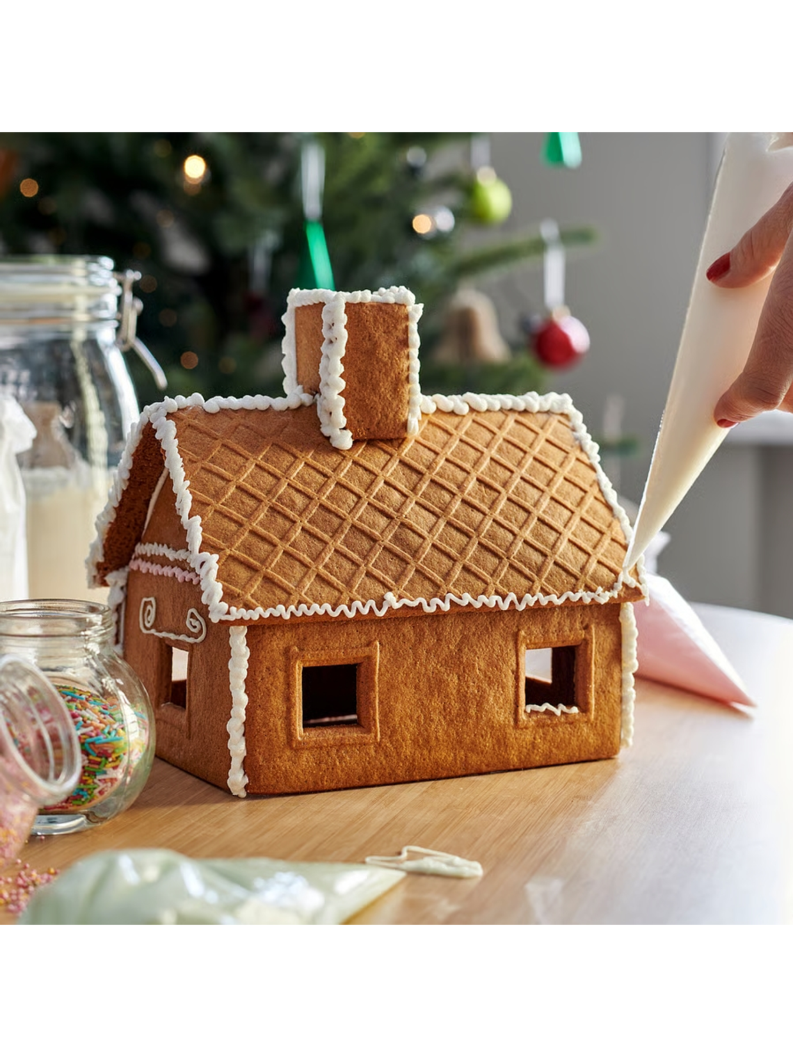 Casa o Árbol De Jengibre Ikea Vintersaga Navidad 300 G Comestible 13