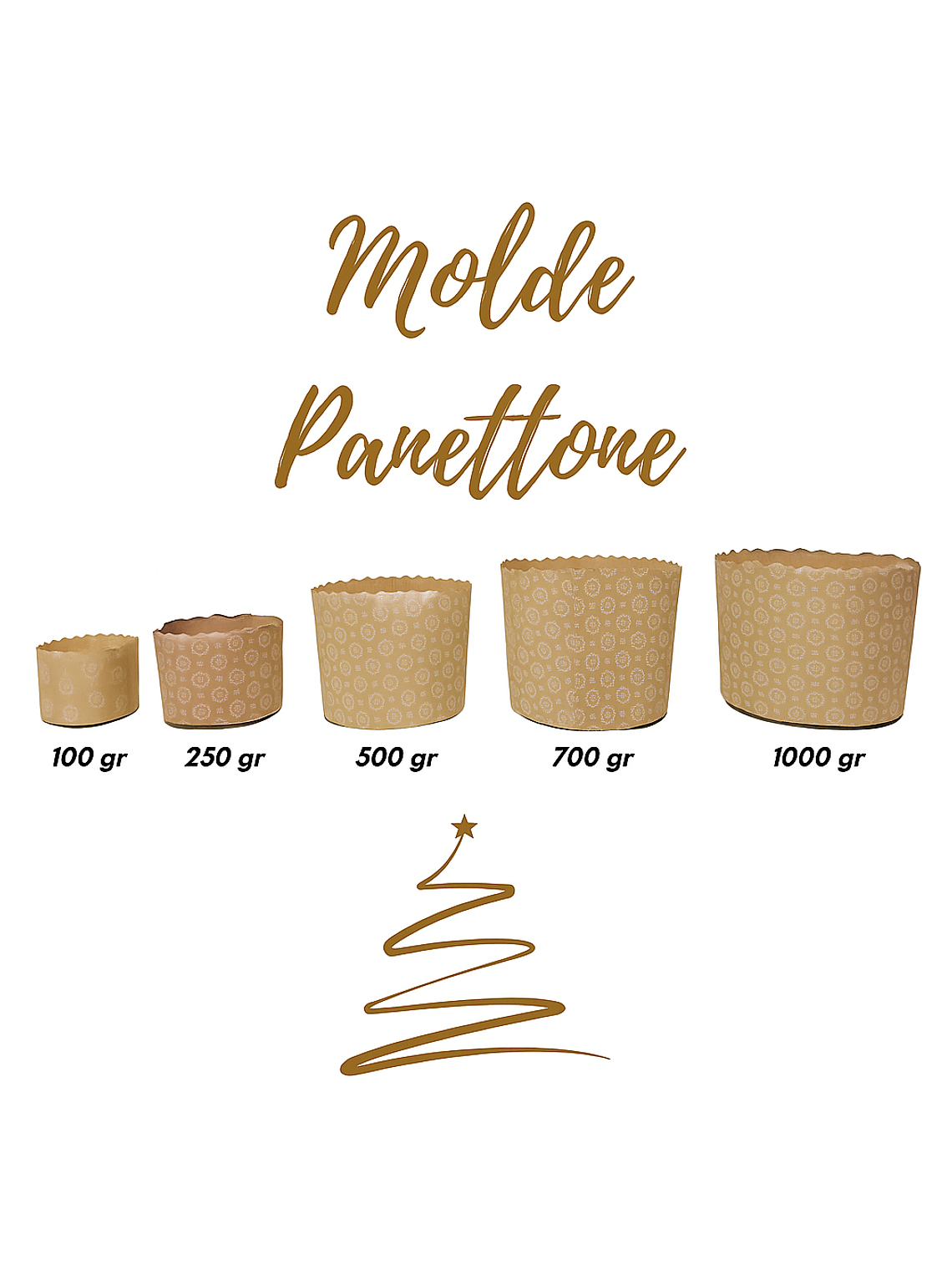 Molde Panettone, Pan de Pascua o Queque Navideño 1