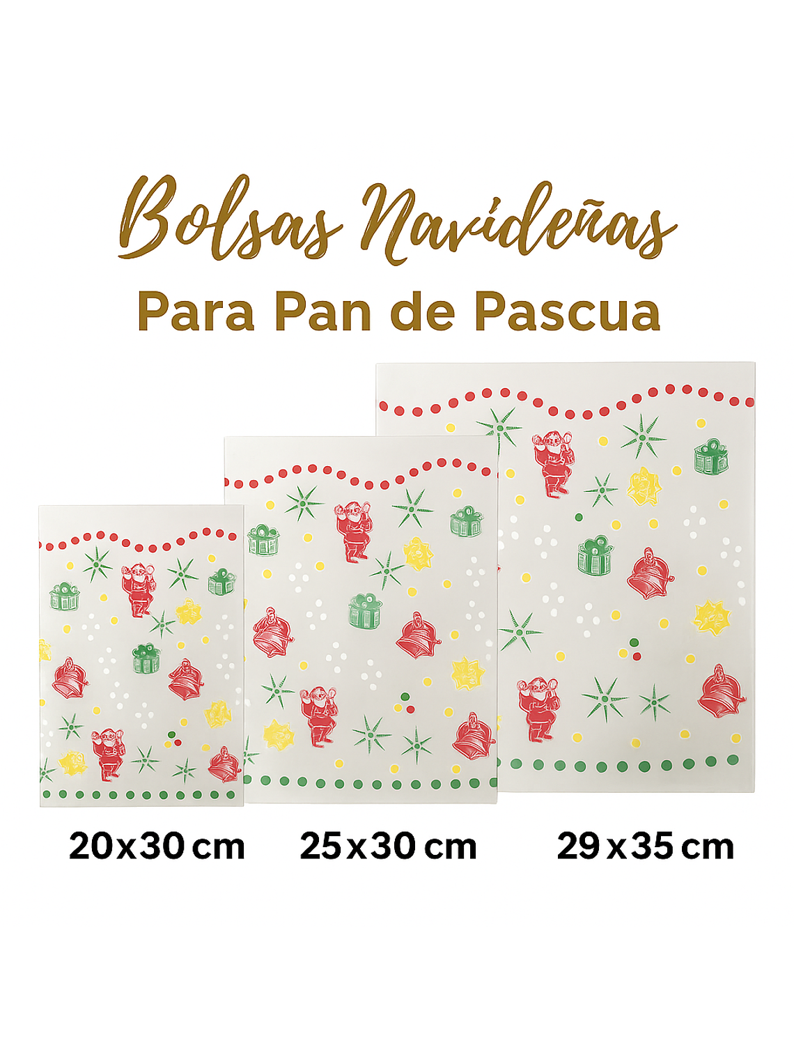 Bolsas Navideñas Para Pan de Pascua  1