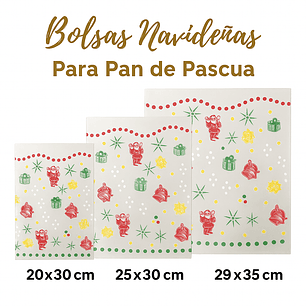 Bolsas Navideñas Para Pan de Pascua 