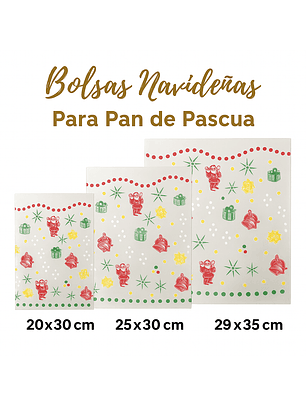 Bolsas Navideñas Para Pan de Pascua 