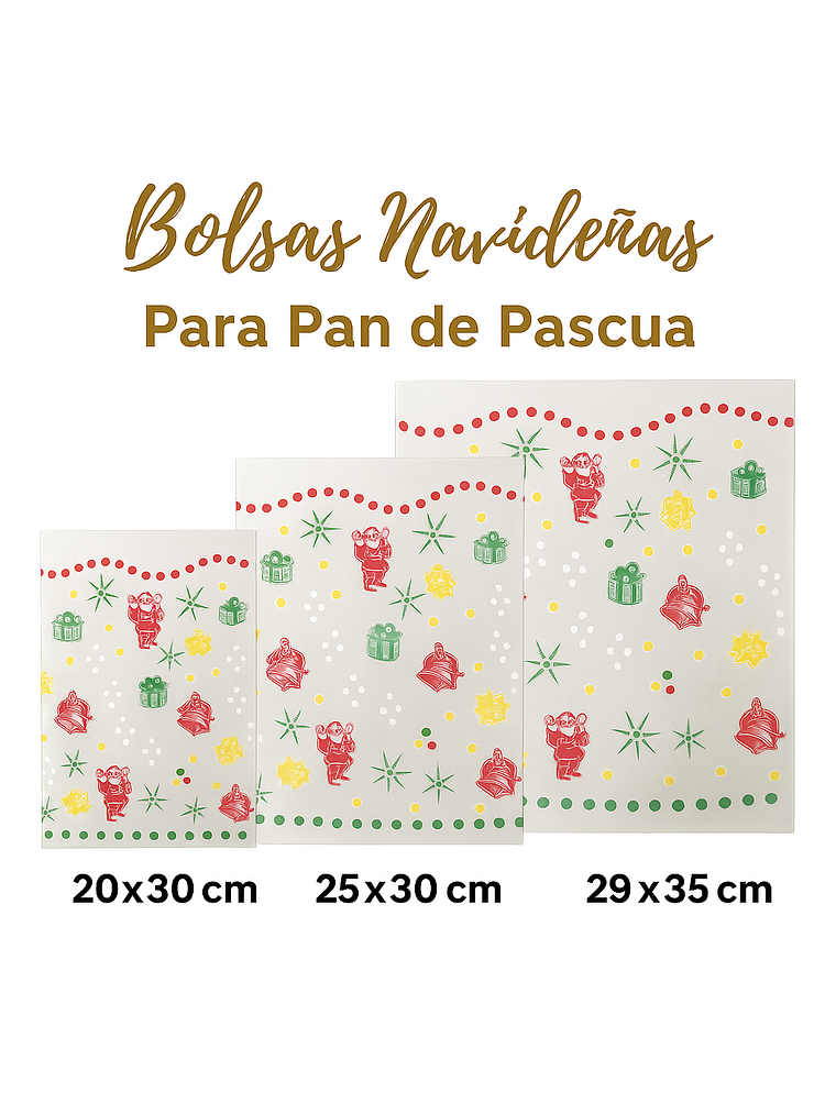 Bolsas Navideñas Para Pan de Pascua  1