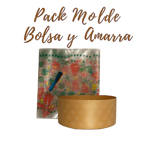 Pack Molde Pan De Pascua, Bolsas y Amarras 