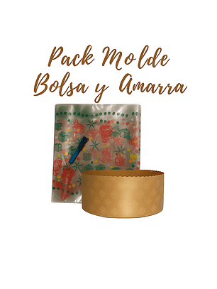 Pack Molde Pan De Pascua, Bolsas y Amarras 