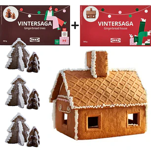 Casa o Árbol De Jengibre Ikea Vintersaga Navidad 300 G Comestible