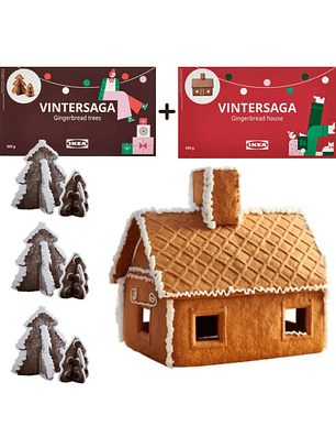 Casa o Árbol De Jengibre Ikea Vintersaga Navidad 300 G Comestible