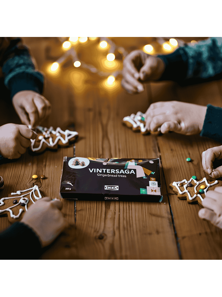 Casa o Árbol De Jengibre Ikea Vintersaga Navidad 300 G Comestible 14