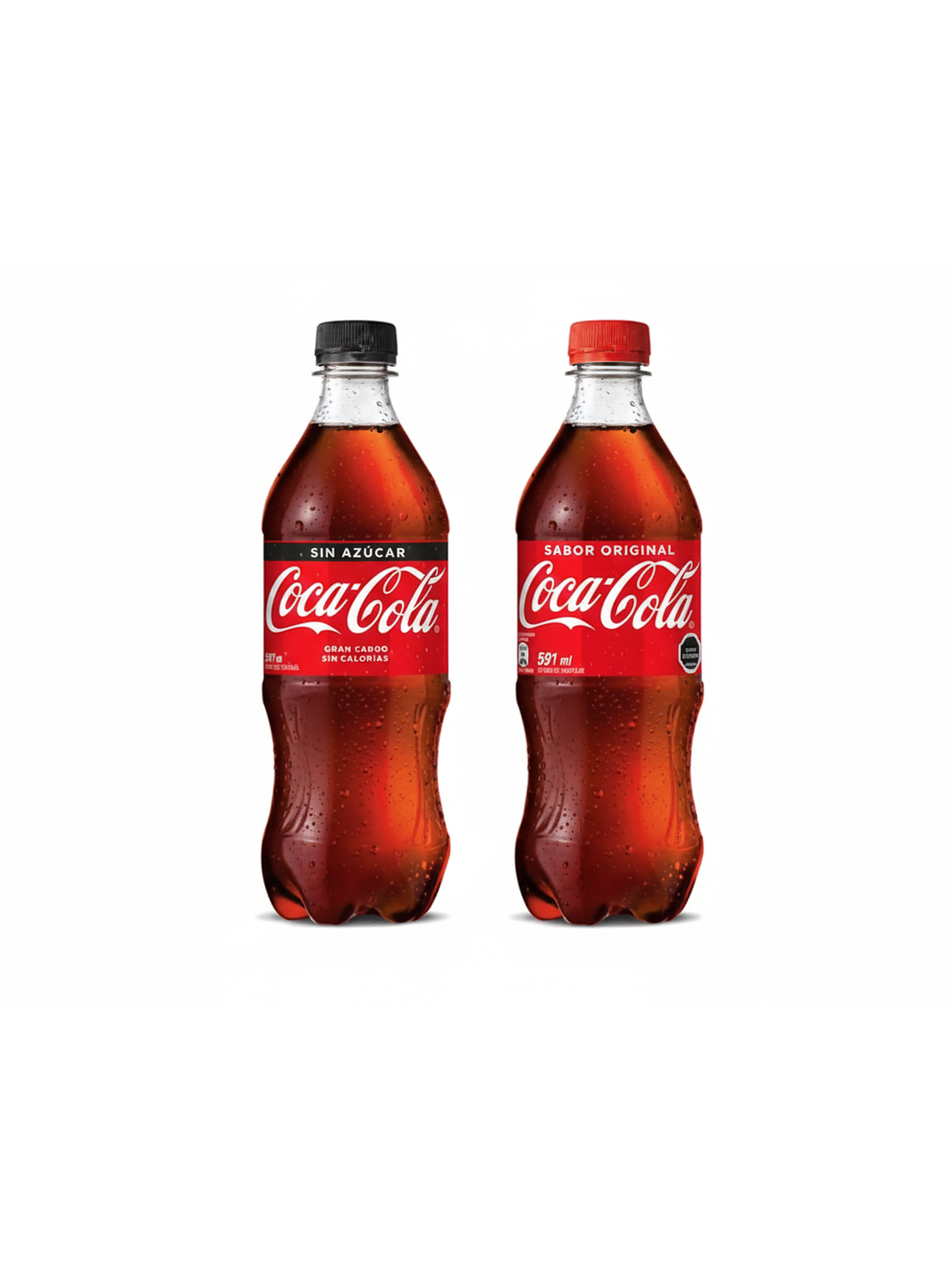 Bebida Botella Desechable Andina Coca Cola 591ml (Original - Zero) 1