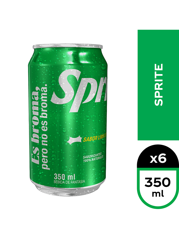 Bebida Lata Andina Sprite 350 ml (Original - Zero) 4