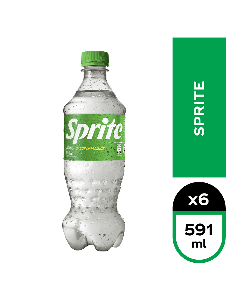 Bebida Botella Desechable Andina Sprite 591ml (Original - Zero) 4