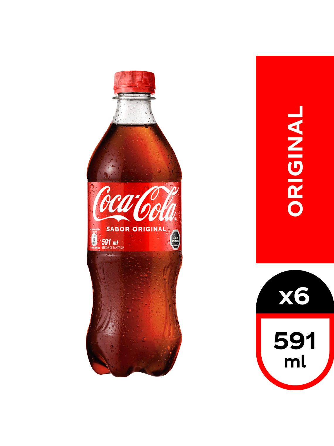 Bebida Botella Desechable Andina Coca Cola 591ml (Original - Zero) 4