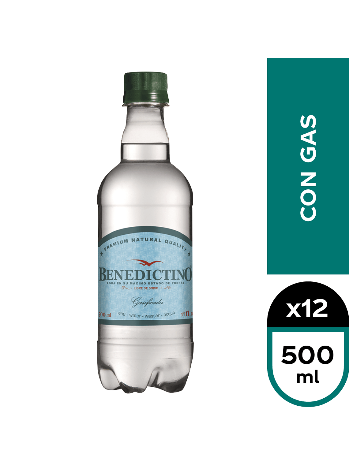 Agua Mineral Benedictino 500 ml (Con/Sin Gas) 4