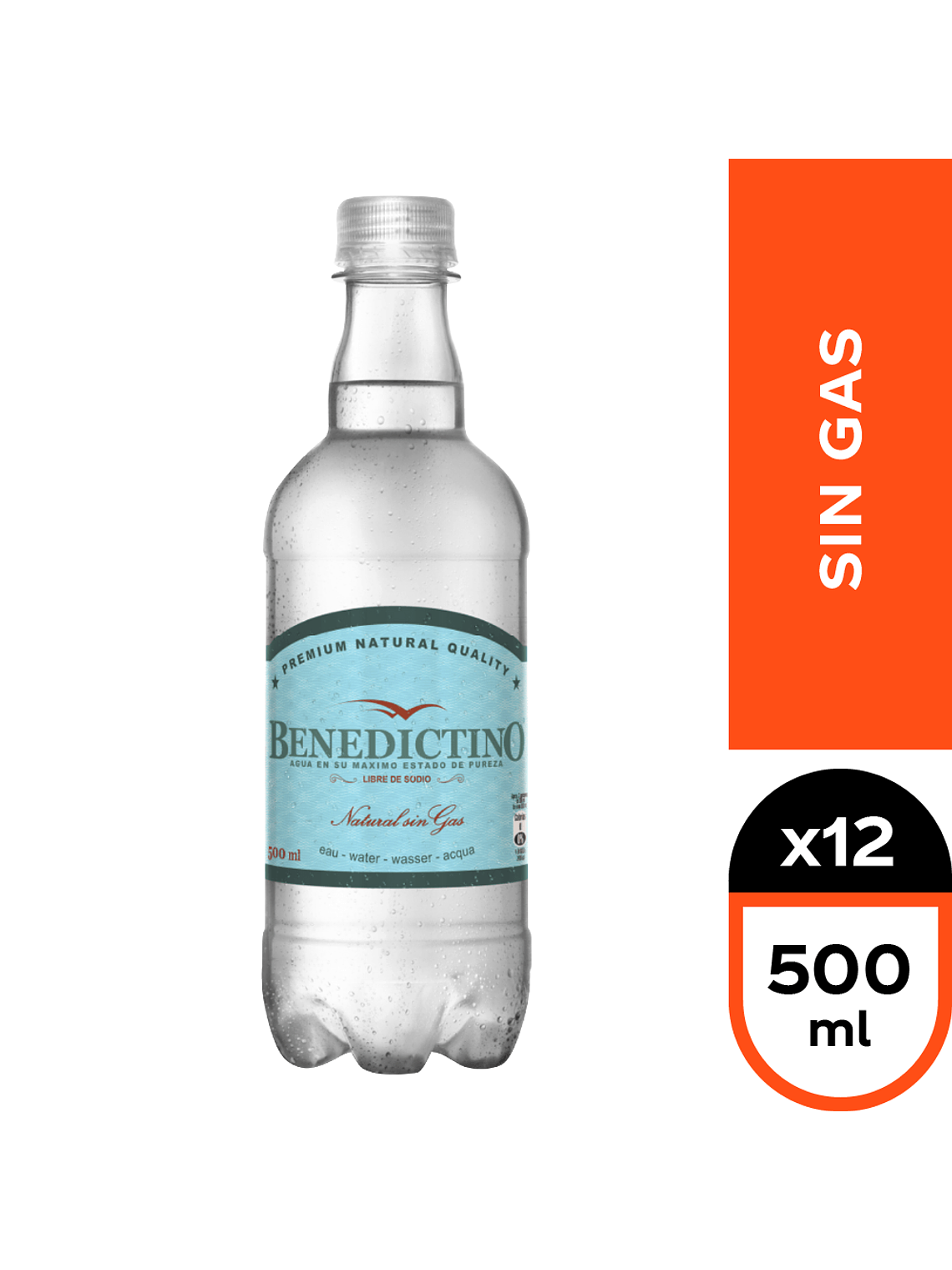 Agua Mineral Benedictino 500 ml (Con/Sin Gas) 5